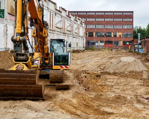 Am Kolbenhof. Die Umwandlung des Geländes ist im Gange.